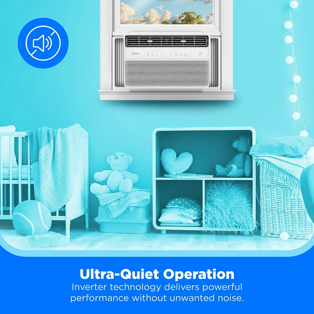 Midea 10,000 BTU DOE 450 sq ft Inverter Plus Smart Window Air Conditioner