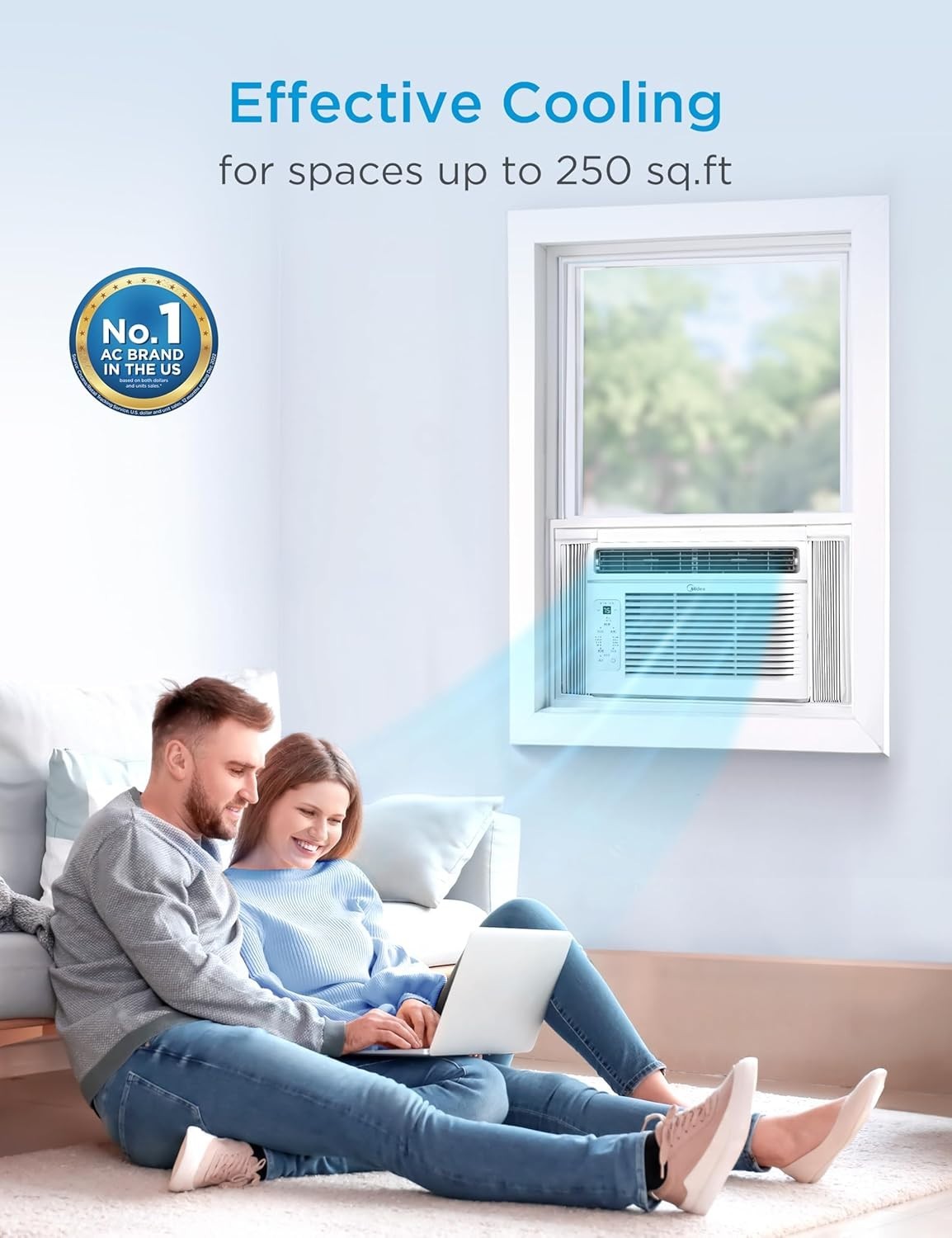 6,000 BTU Window Air Conditioner, 3-in-1 Cool/Fan/Dehumidifier Window AC Unit…