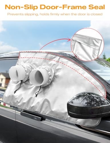 Portable Air Conditioner Window Kit – Universal Car Vent Seal for AC/Dryer, Easy