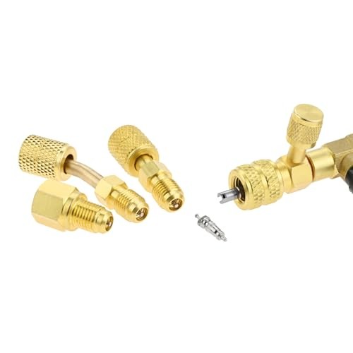 Valve Core Remover Kit for R12 R22 R410A – 3PCS 45° 1/4″ SAE Ball – 3PCS