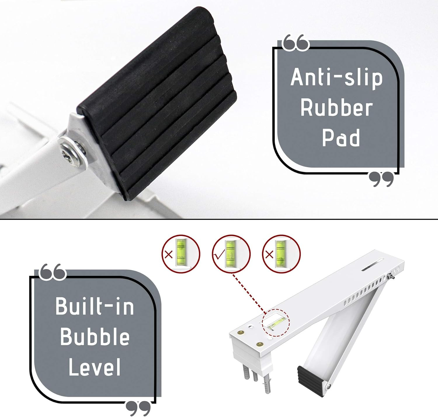 BJADE’S Universal Window Air Conditioner Bracket,Light Duty,Support up to 85Lbs,
