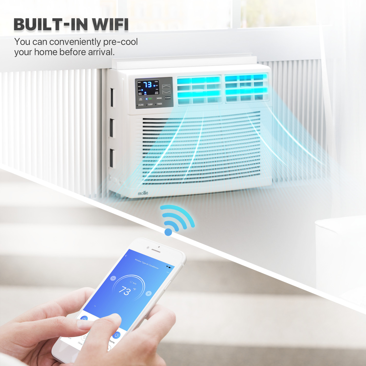 8000-12000 BTU Window Air Conditioner Ultra Quiet Dehumidifier Fan 110V AC Unit