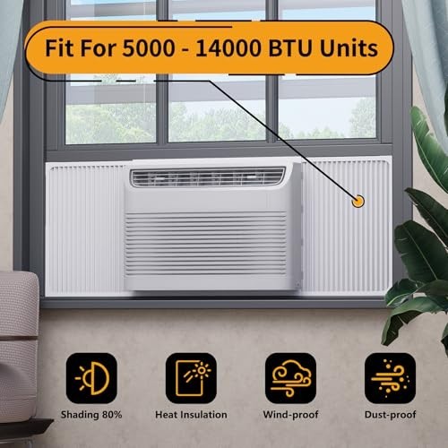 Window Air Conditioner Side Panels Adjustable 2 Pack Fits 5000-14000 BTU AC Unit