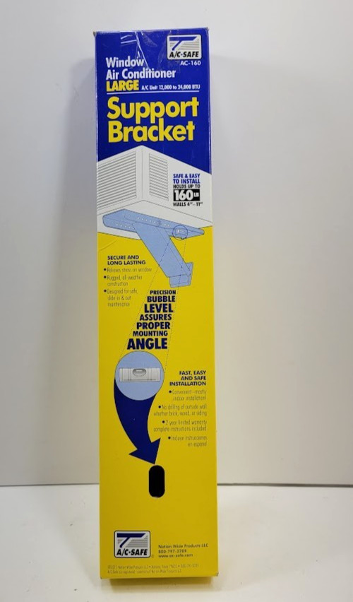 AC-SAFE brand Universal Heavy-Duty Air Conditioner Support Bracket- New in Box