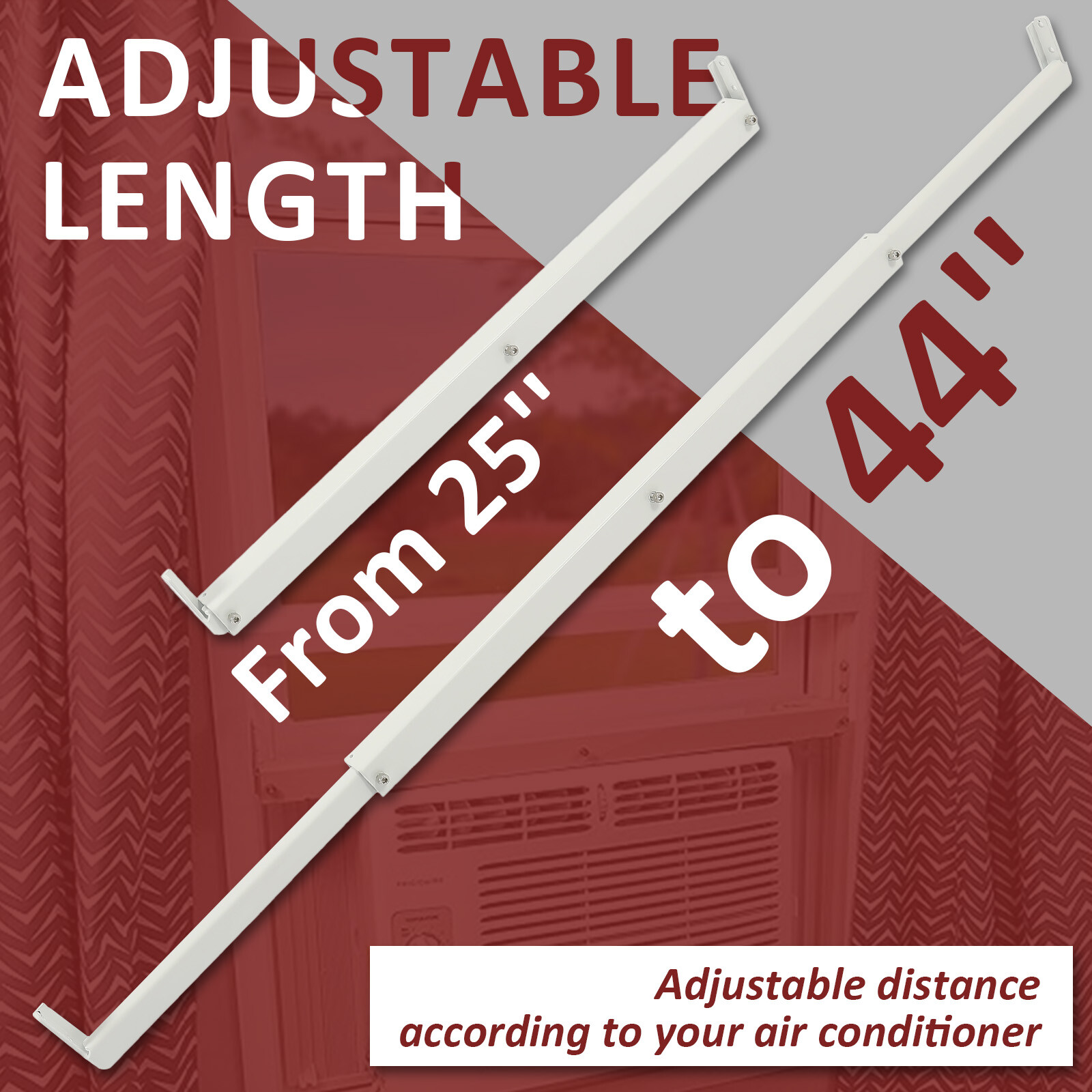 For Most Windows AC Window Bracket Air Conditioner Support Window Guard 130lbs