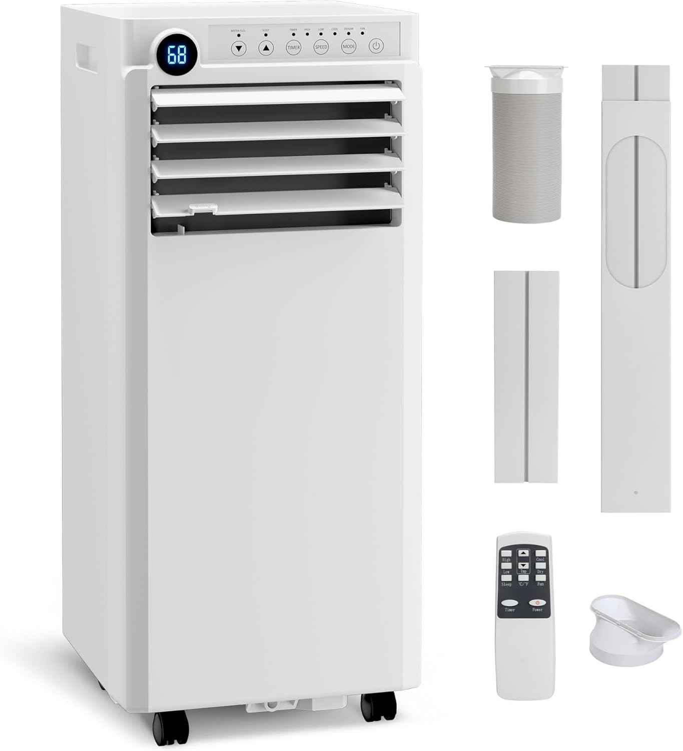 8,000 BTU Portable Air Conditioner Up to 350 sq. ft, 3-in-1 portable AC Unit wit