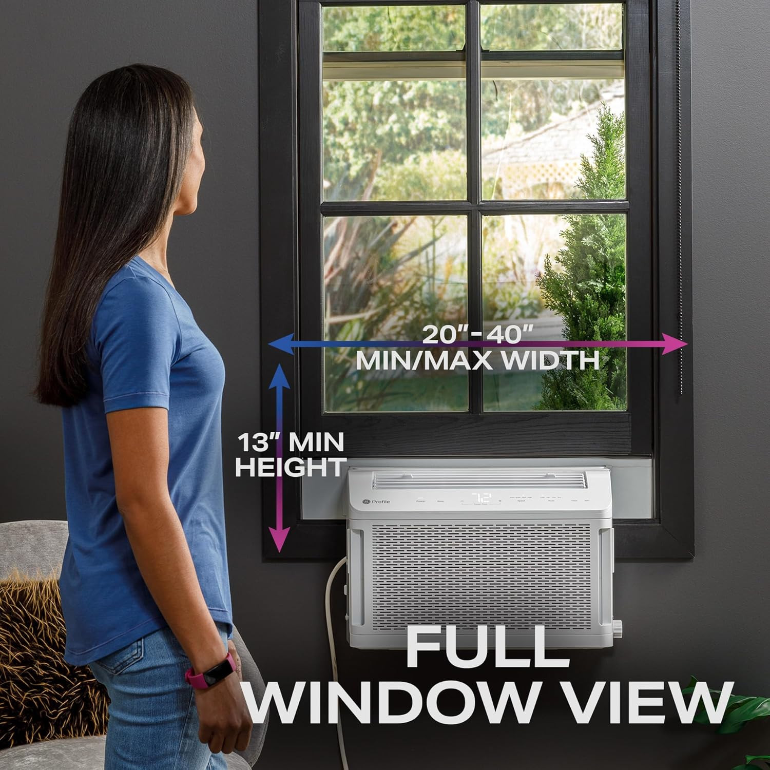 GE Profile Clearview Window Air Conditioner Unit, ,300 BTU, Energy Efficient Coo