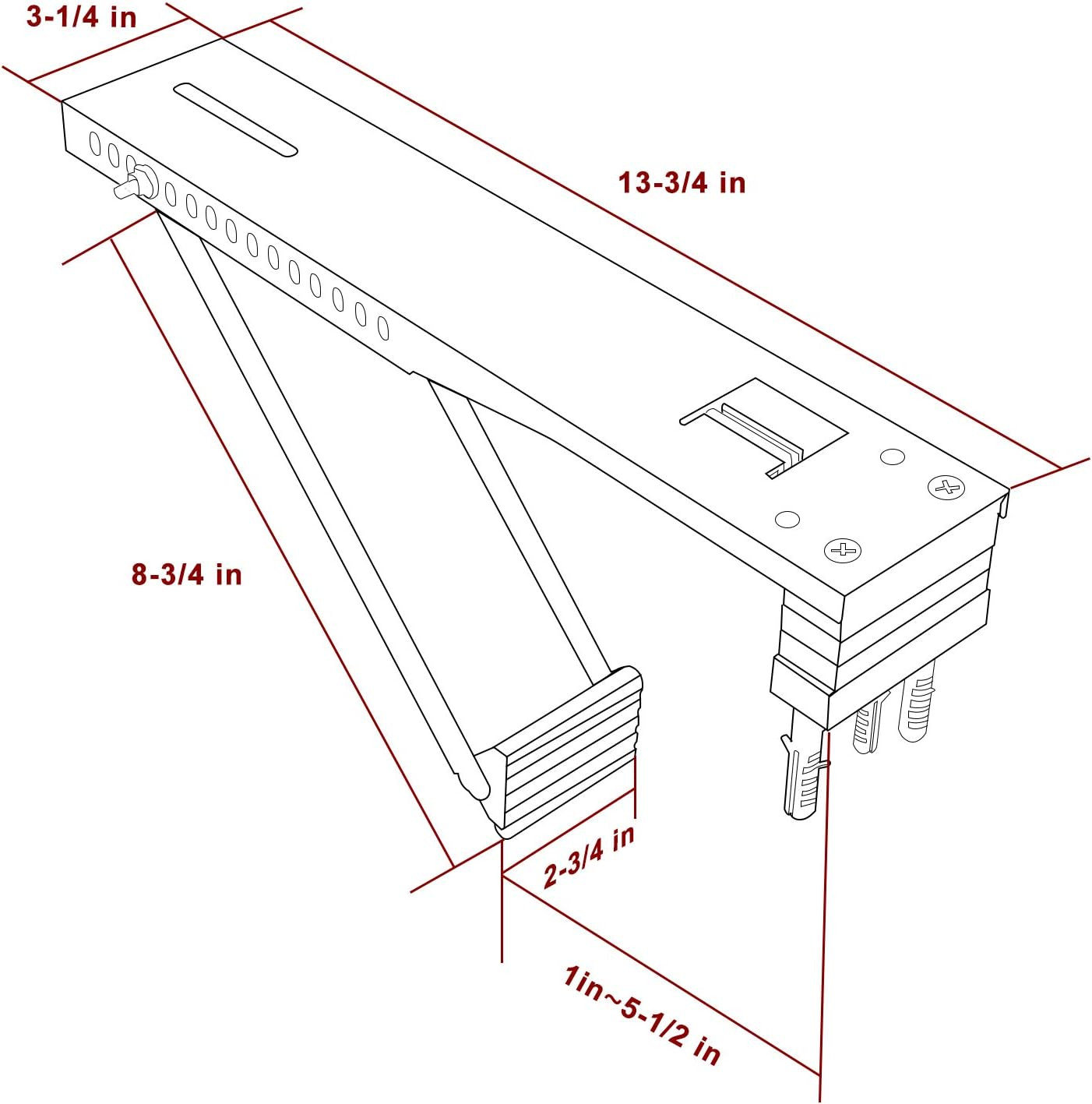 BJADE’S Universal Window Air Conditioner Bracket,Light Duty,Support up to 85Lbs,