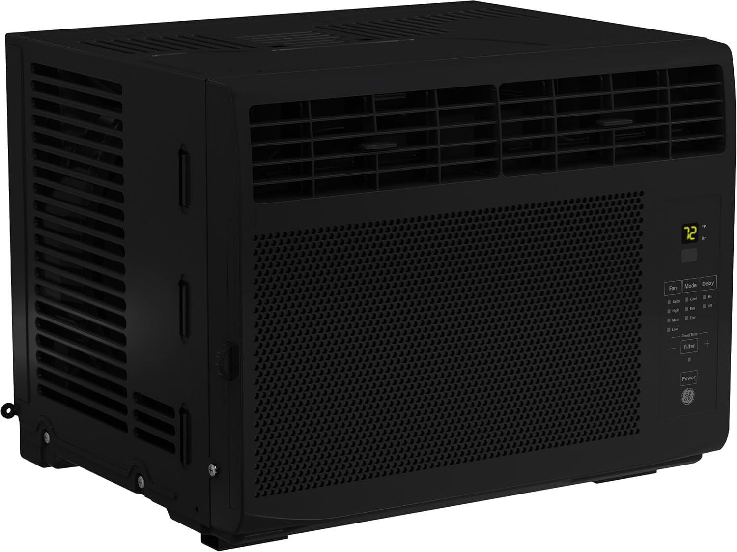 GE 6,000 BTU Electronic Window Air Conditioner, Black Compact AC Cools Rooms up