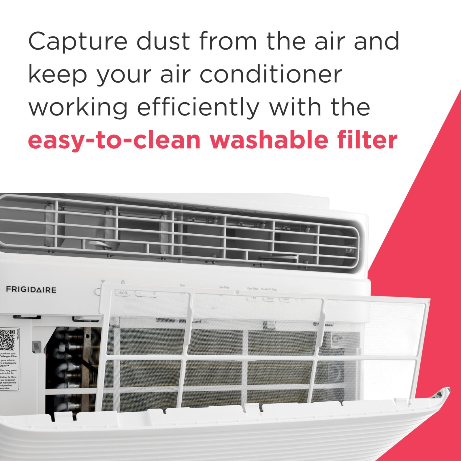 Frigidaire FHWW084TE1 8000 BTU Smart Window Air Conditioner Wi-Fi Remote