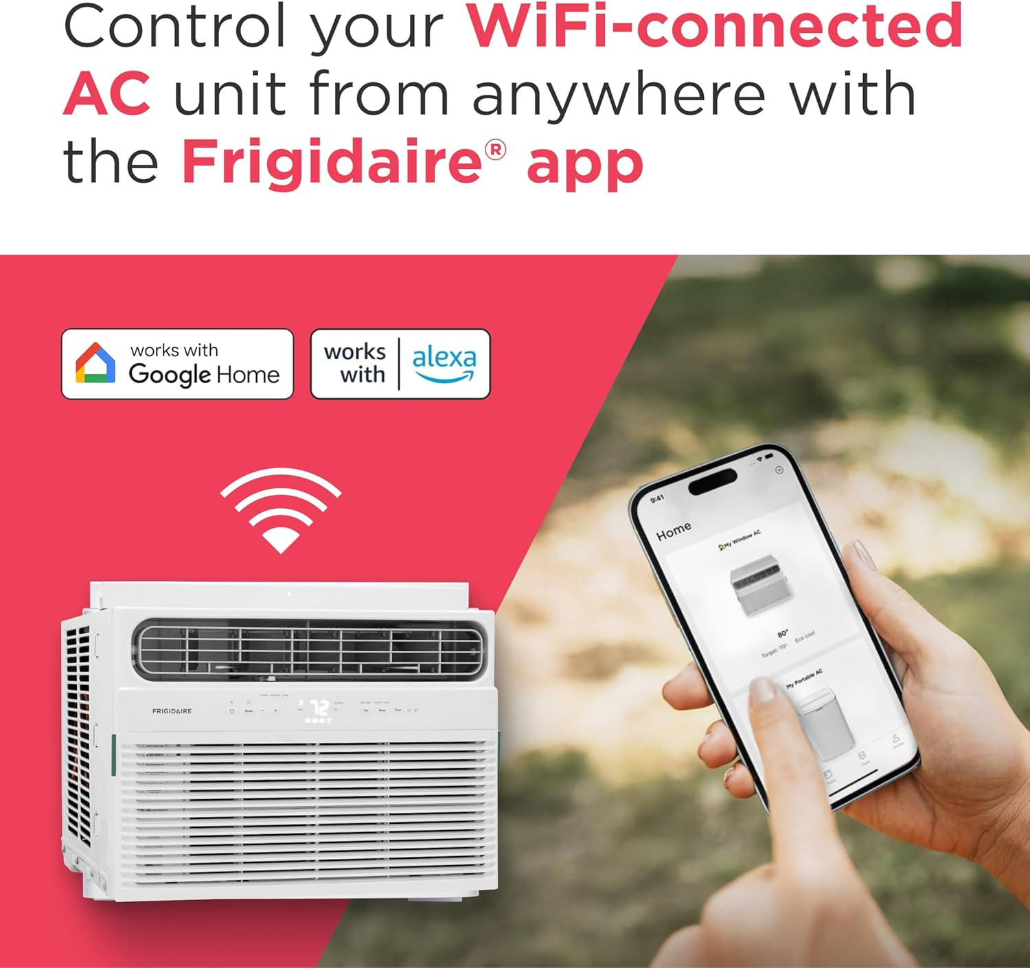 Frigidaire 8,000 BTU Smart Window Air Conditioner with Wi-Fi, Cools up to 350 Sq