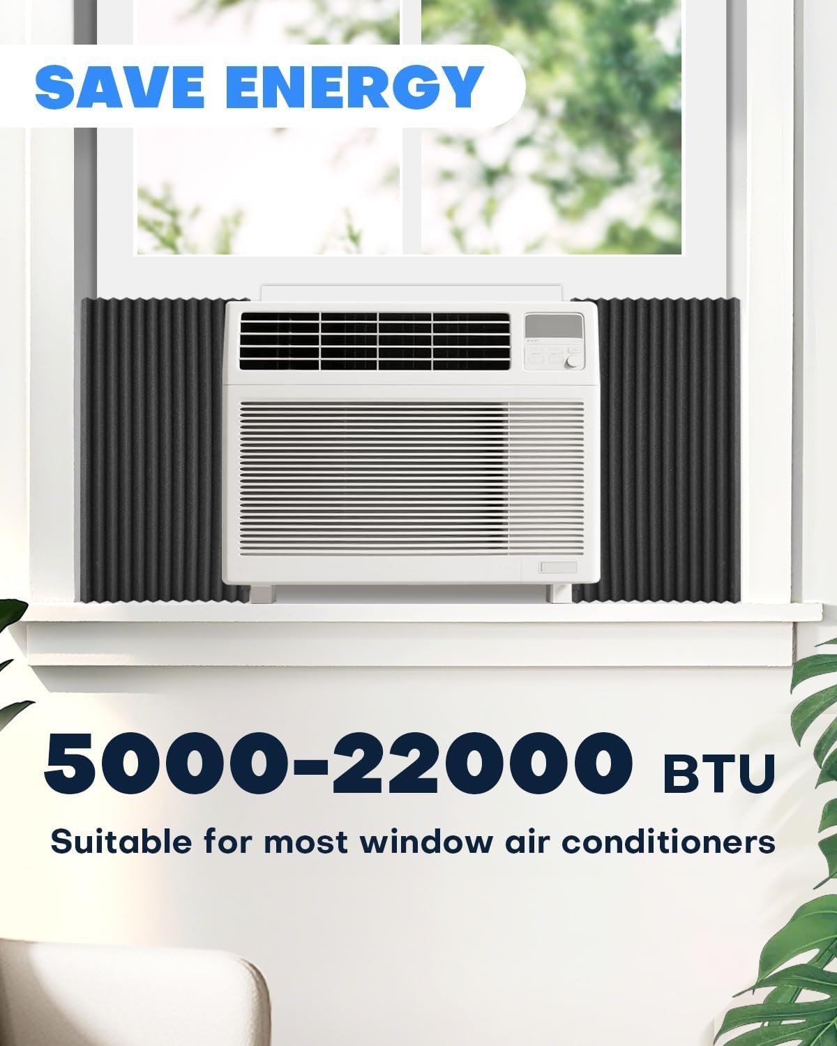 2 Pack Window Air Conditioner Side Panels, Ac Window Seal Kit Window Well Ac …