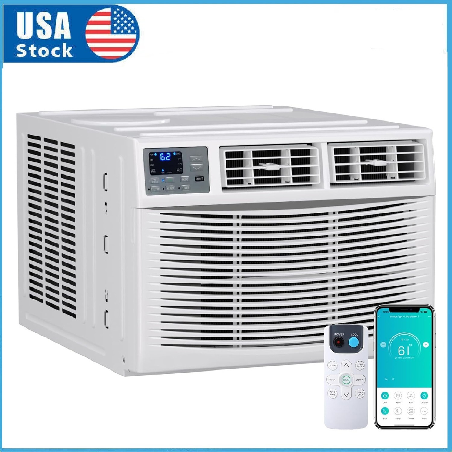 23200 BTU Window Air Conditioner, WiFi AC Unit App & Voice Control ,1500 Sq.Ft,