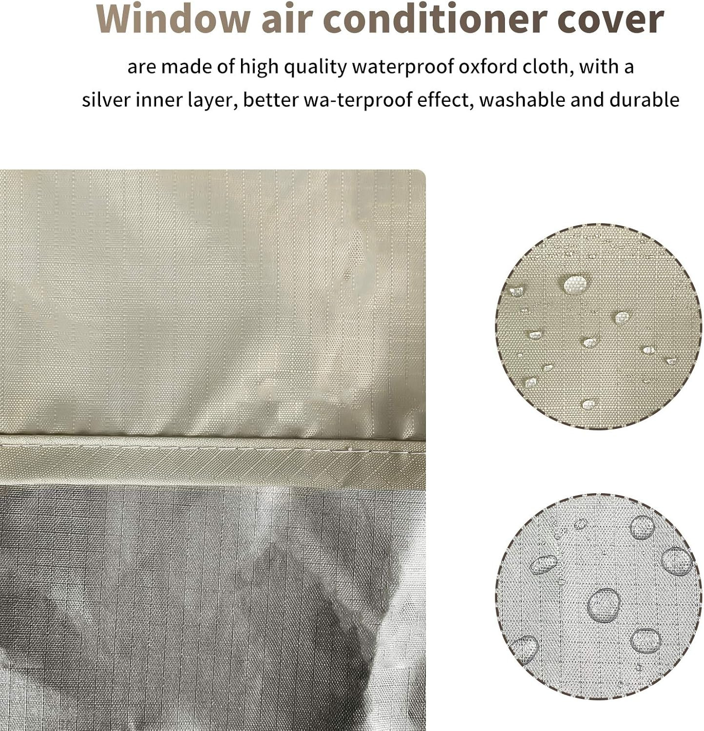 Window Air Conditioner Cover L 27″W x 23″D x 18″H Beige