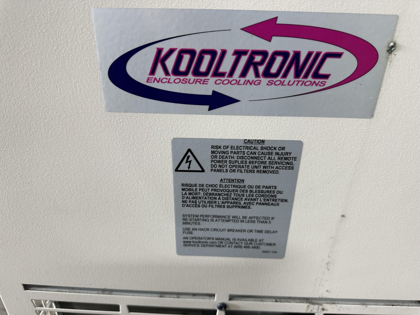 Kooltronic Panel Mount Air Conditioner
