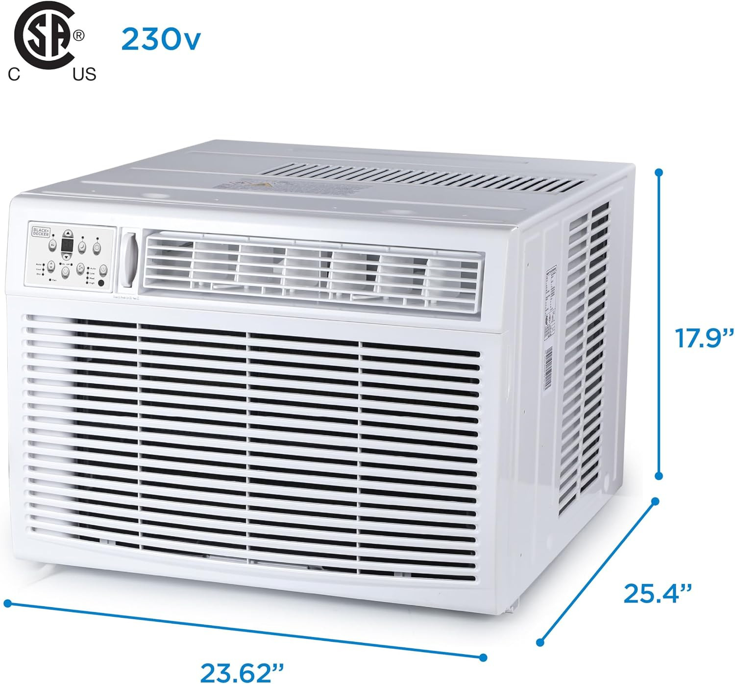 BLACK+DECKER Window Air Conditioner 18000 BTU, AC Window Unit Cools up to 1000 S