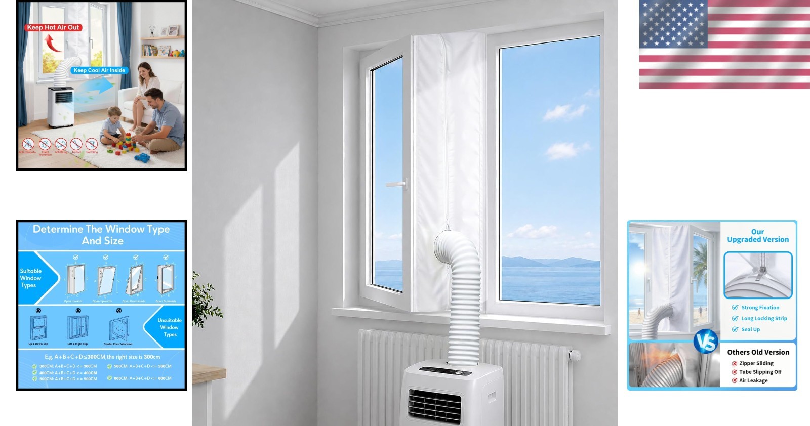 Energy-Saving Window Seal Kit for Portable Air Conditioners