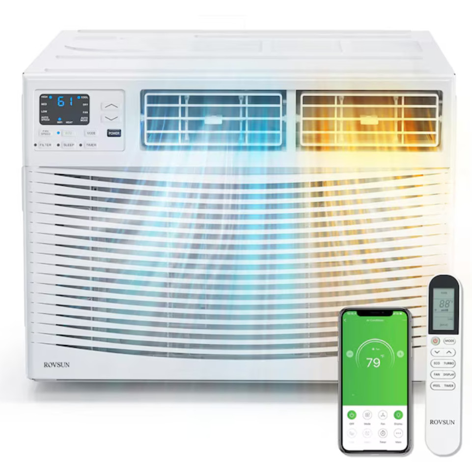 ROVSUN 18000 BTU Window AC Heat Combo 1000 Sq Ft Smart WiFi NEW Sealed Deal