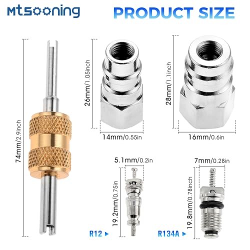 R12 R22 to R134A Conversion Adapter Kit, R12 R22 to R134A High/Low Fitting