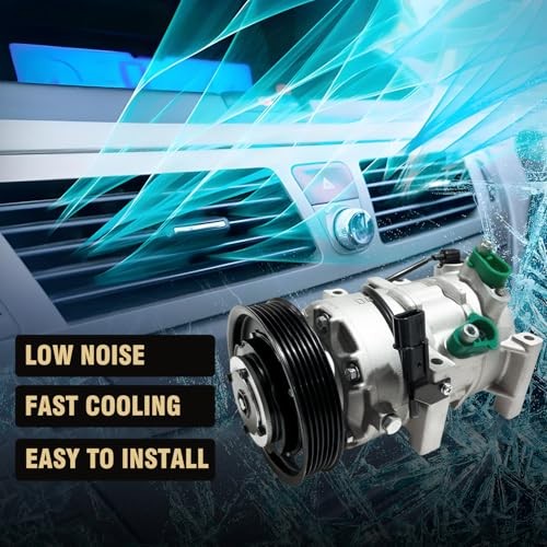 Air Conditioner AC Compressor with Clutch Fits forAccent 1.6L 2012-2017, Rio