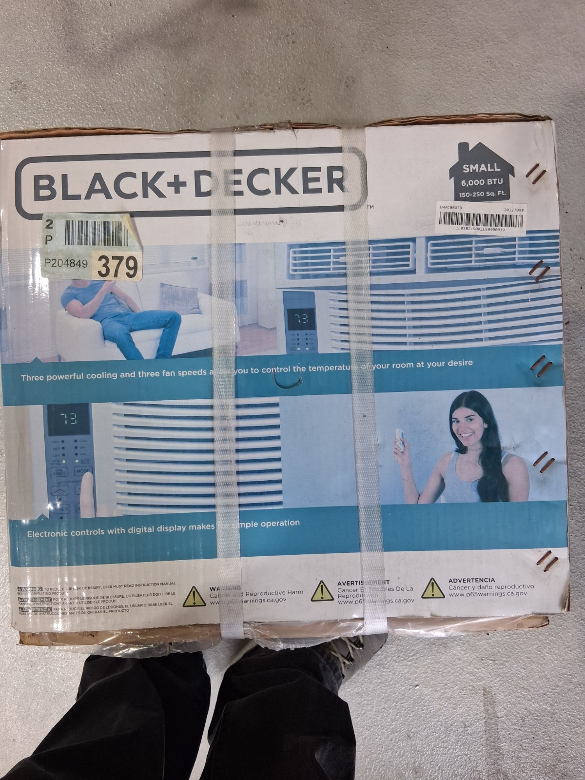 Black & Decker 6000 BTU Window Air Conditioner with Remote Control – Barely used