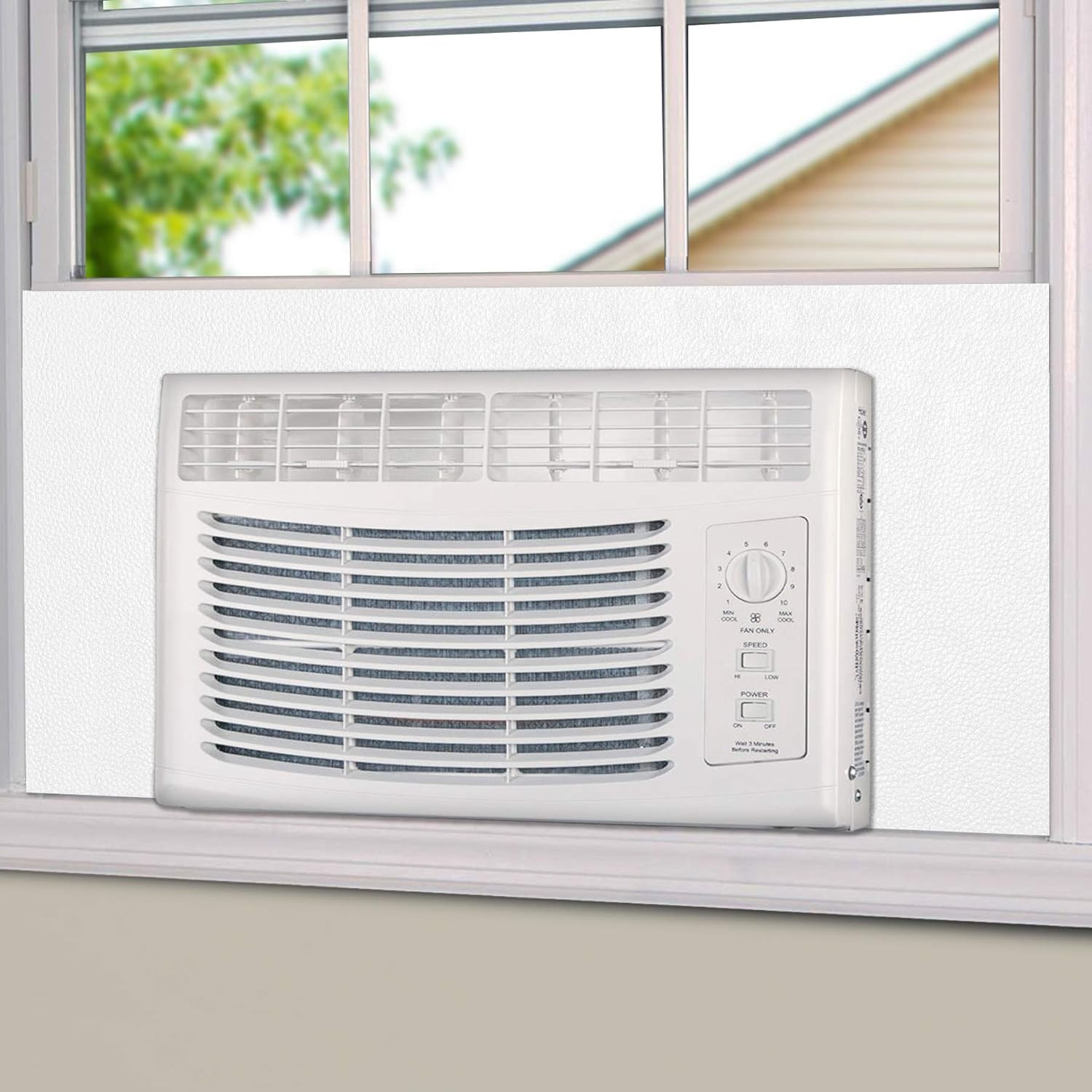 BJADE’S Window Air Conditioner Side Insulated Foam Panel, One-Piece Full Surroun