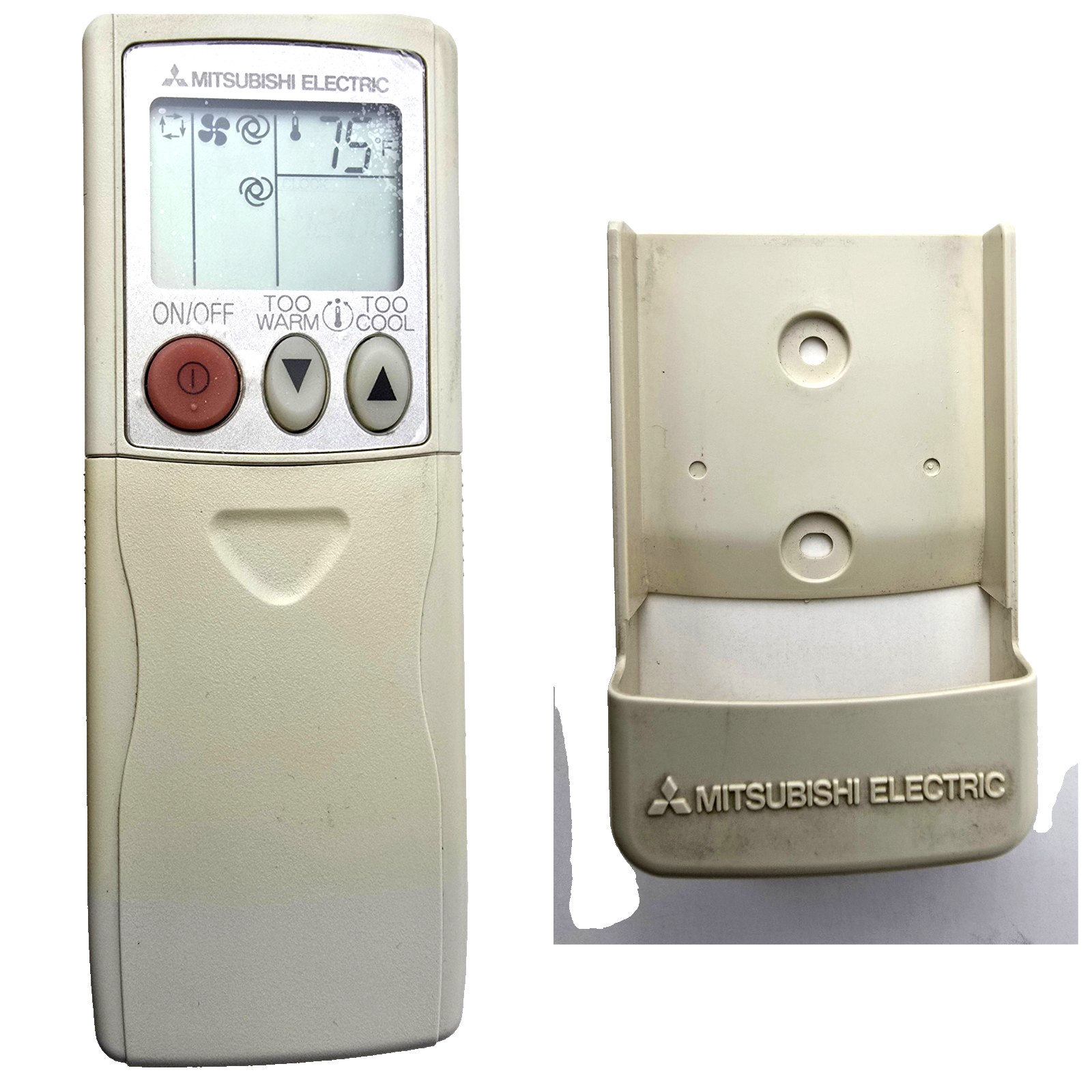 Mitsubishi Electric Air Conditioner Remote Control KM07J w/ Wall Mount Holder
