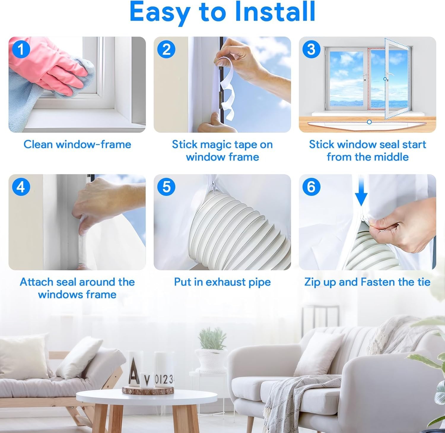 Energy-Saving Window Seal Kit for Portable Air Conditioners