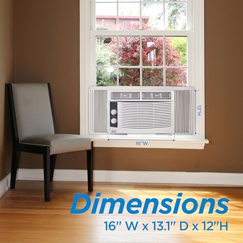 BLACK+DECKER Window Air Conditioner 5,000 BTU, BWAC05MWTB, White | AC 5000 BTU