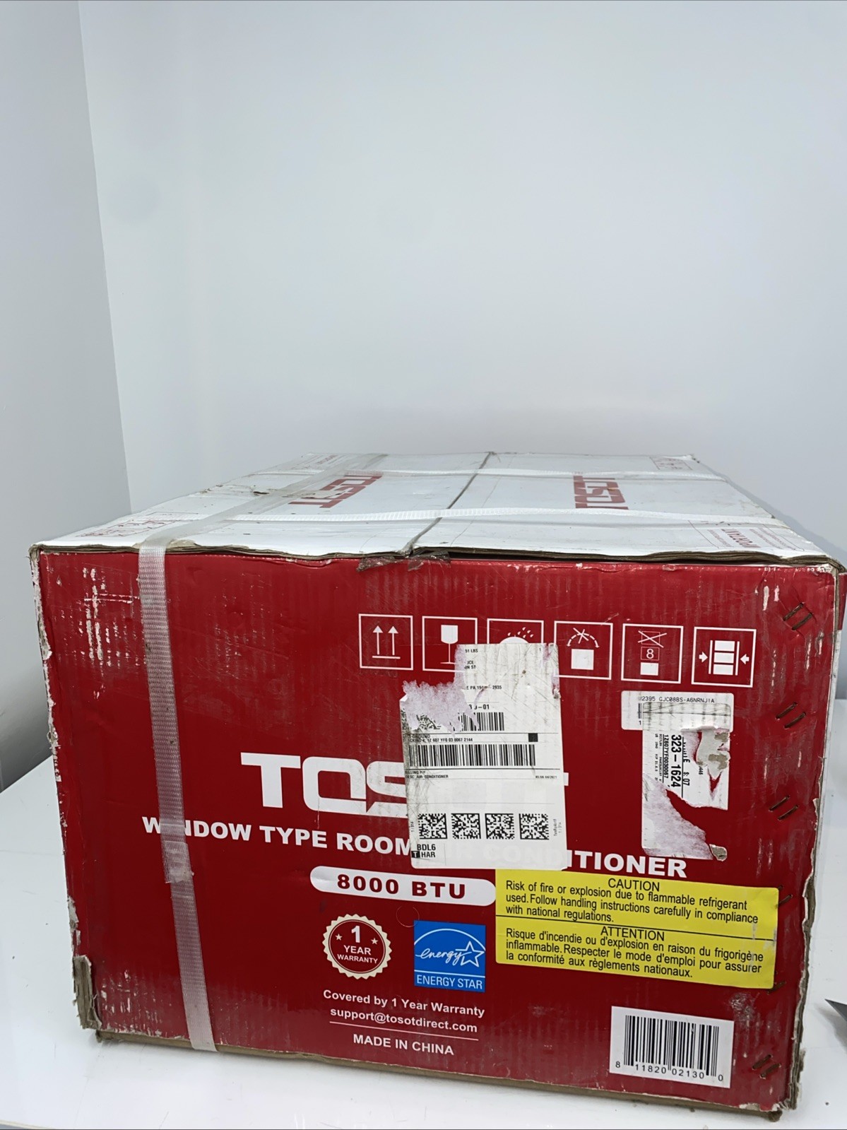 TOSOT WINDOW AIR CONDITION, 8,000 BTU COOLS ROOMS UP TO 350 SQ FT WHITE