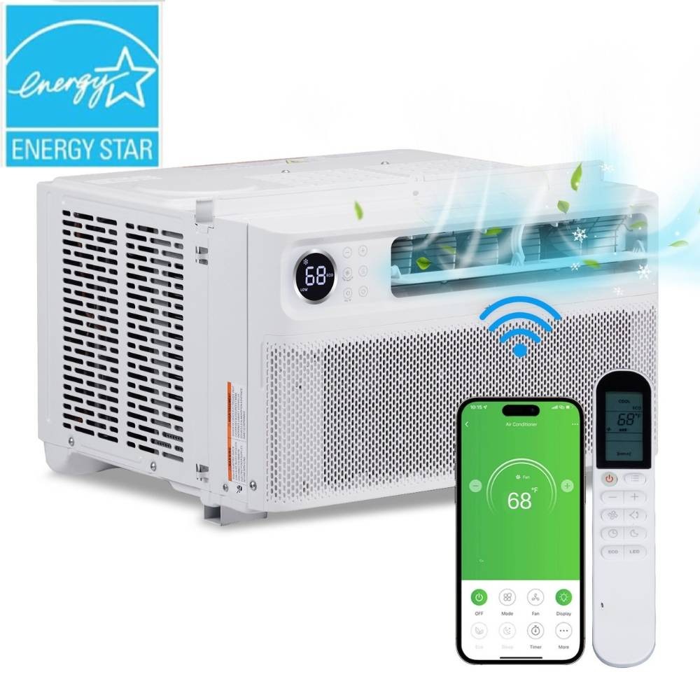 8000 BTU-12000 BTU Inverter Window Air Conditioner AC Unit Remote Apartment Home