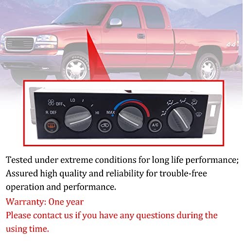 599-006 A/C Heater Climate Control Module w/Rear Window Defogger Switch for