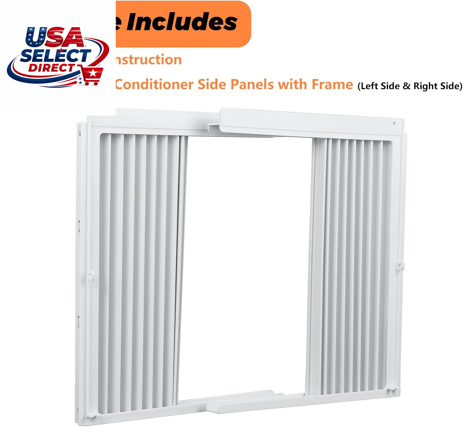 Adjustable Window Air Conditioner Side Panels Kit for 8,000 BTU Units