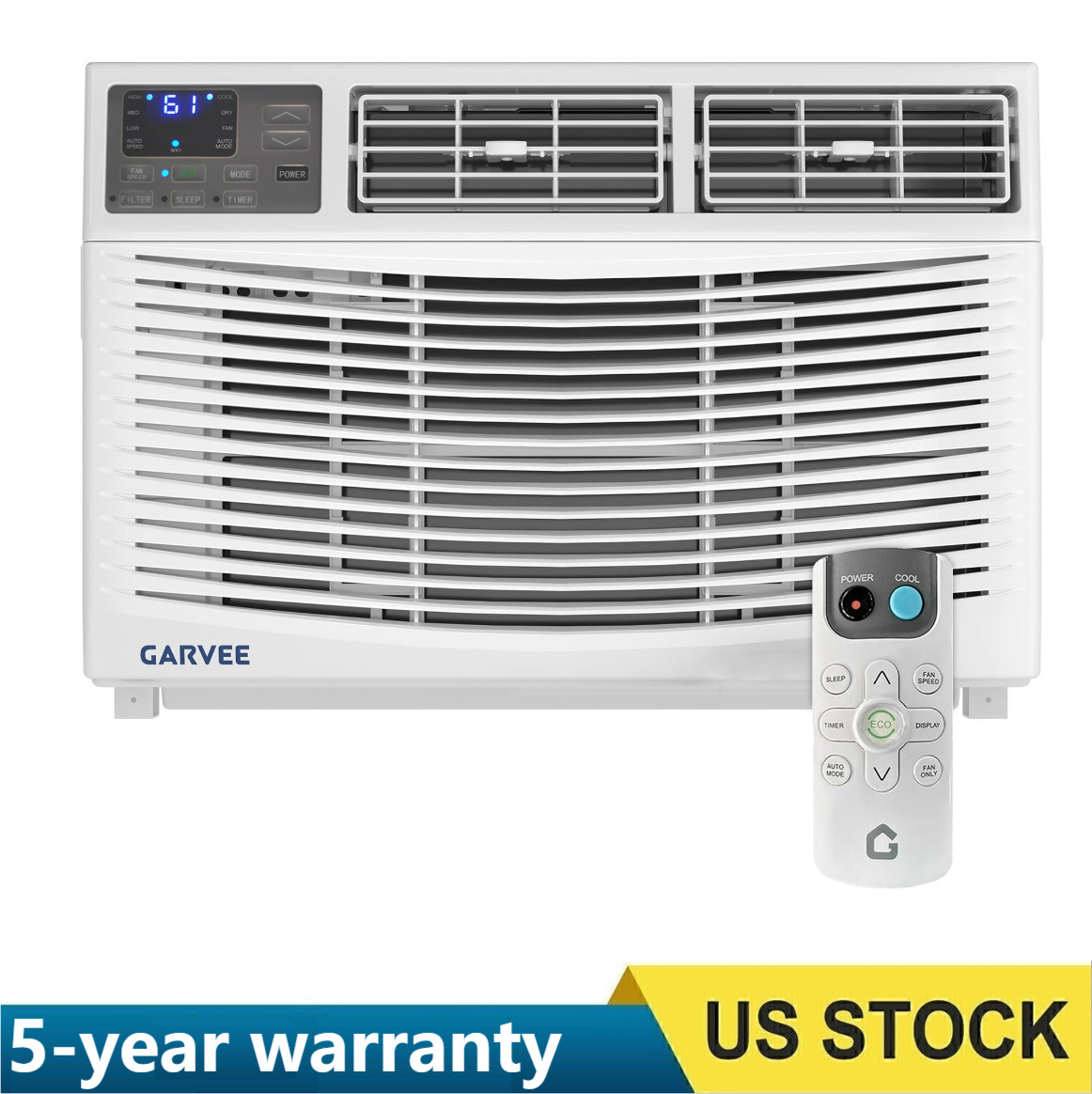 10000BTU Window Air Conditioner with Remote Control Fast Cooling for 450 Sq.Ft