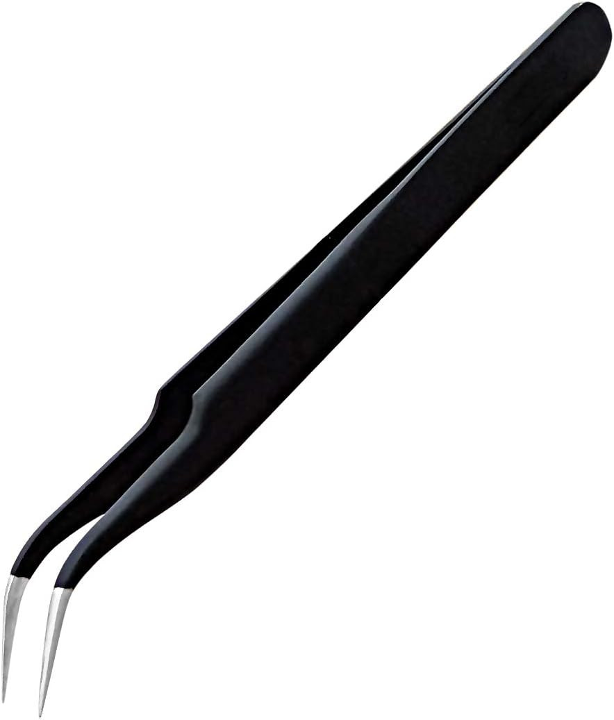 ESD anti Static Precision Electronics Tweezers Tools Kit,Non Magnetic Multi-Stan