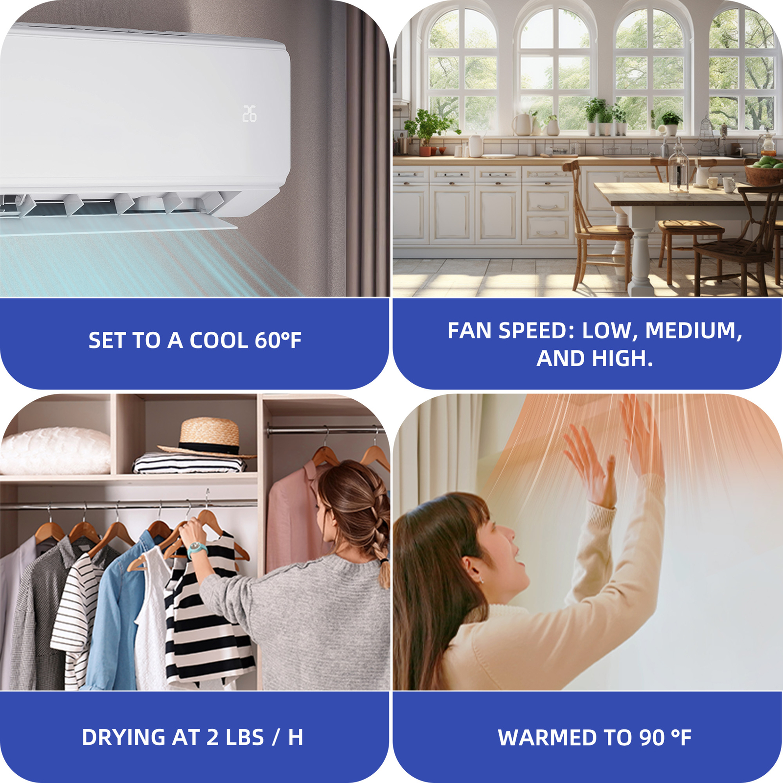 18000 BTU Mini Split Air Conditioner Heat Pump System 208-230V Ductless AC Cool