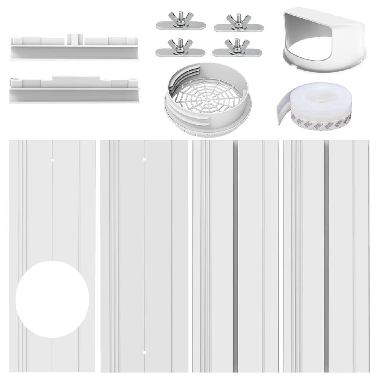 Portable Window Air Conditioner Kit with Universal Coupler 5.1″/5.9″ Exh