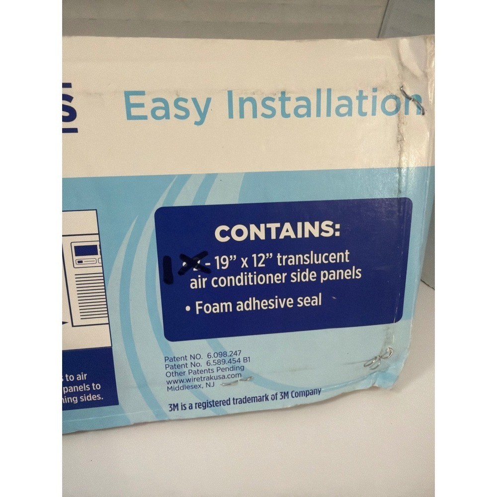 1 Fram Trak Window Air Conditioner Side Panel Replacement Kit 3M Adhesives 19×12
