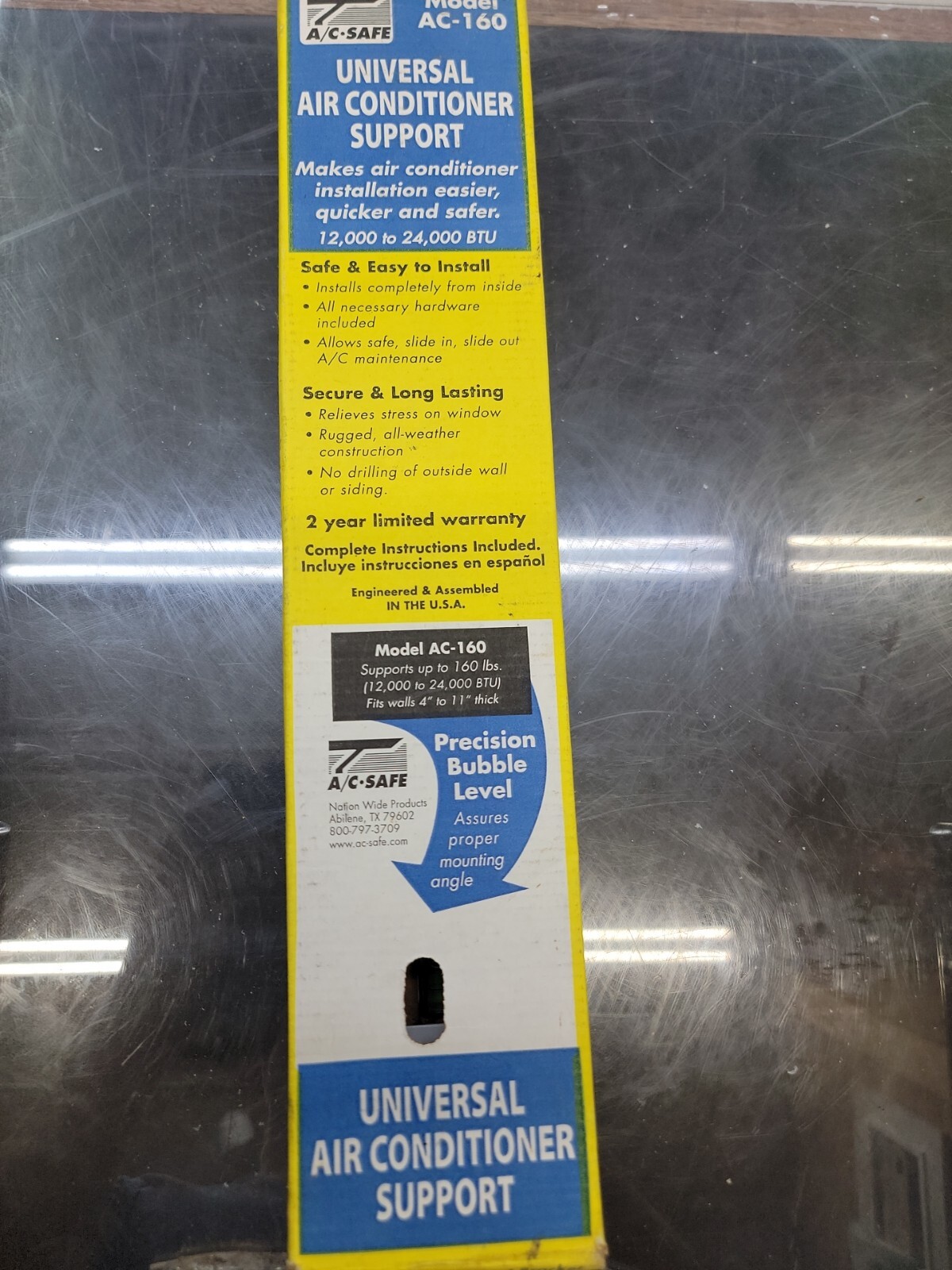 Universal Air Conditioner Supports – A/C-SAFE Model AC-160 . Quick USA Shipper.