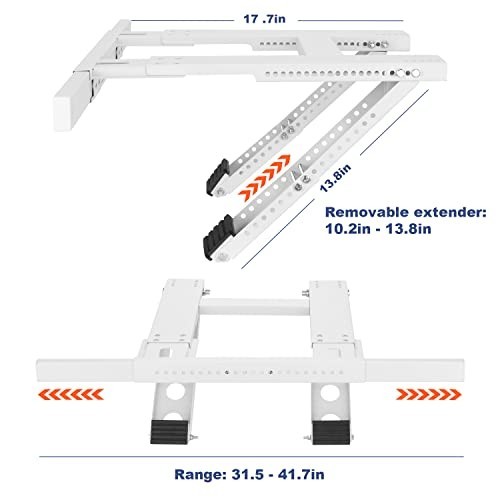 Universal Window Air Conditioner Support Bracket – No Drill, Heavy Duty Steel, F