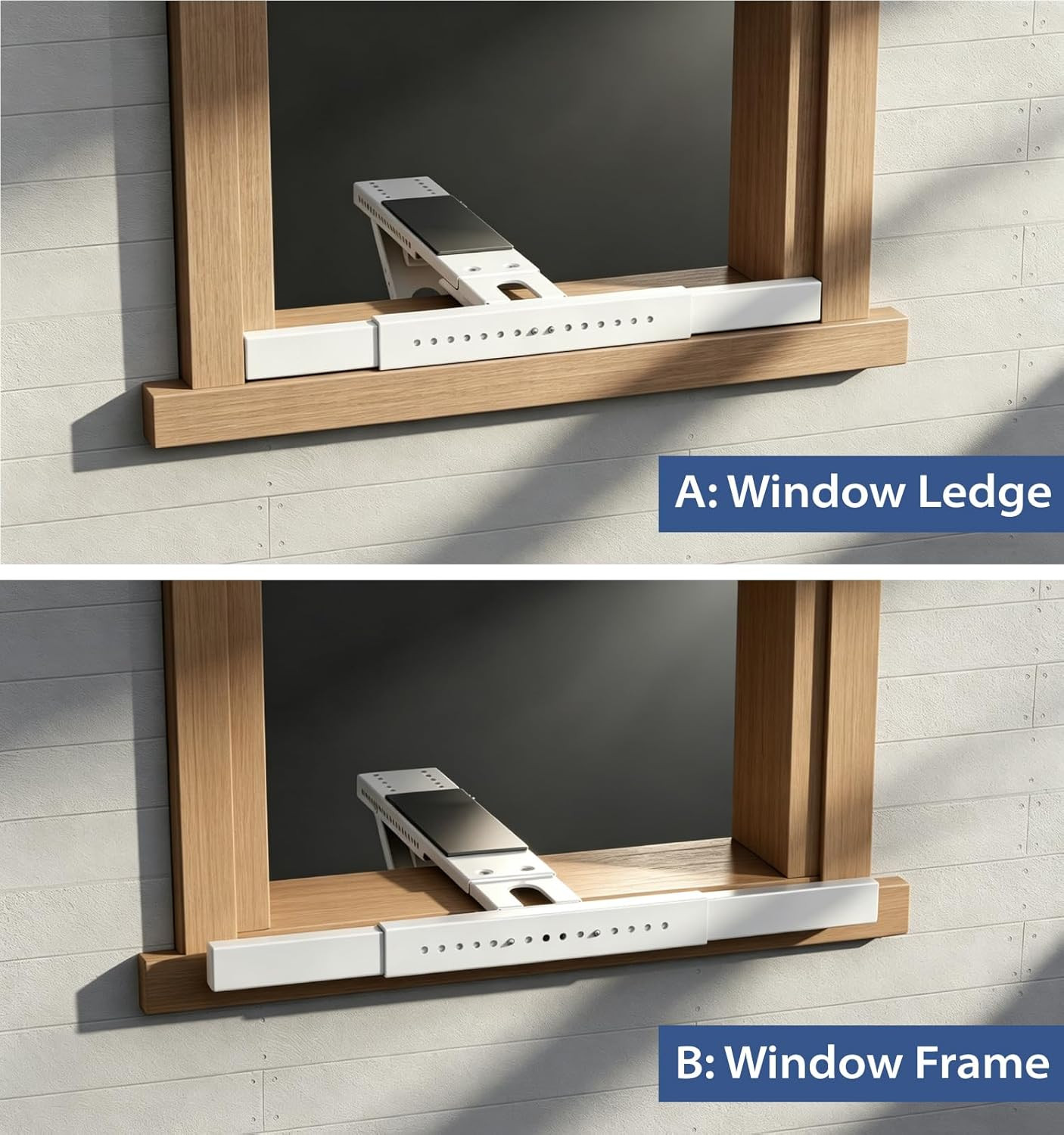No Drilling Window AC Bracket,Hvac Brackets Fits Single & Double-Hung Windows,Ho