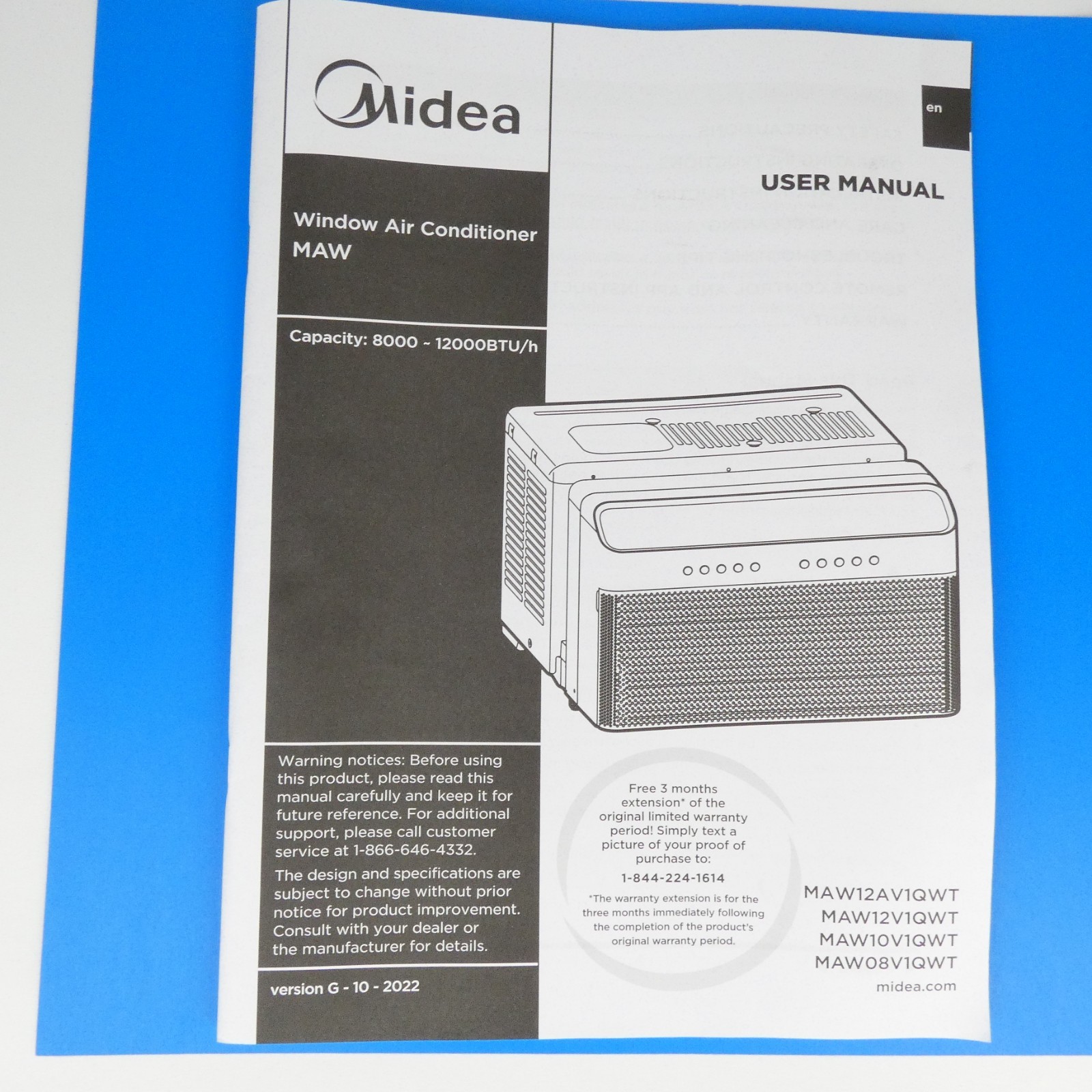Midea Air Conditioner Air FILTER for Front U Shaped Model MAW Black # DG-QB-GLW