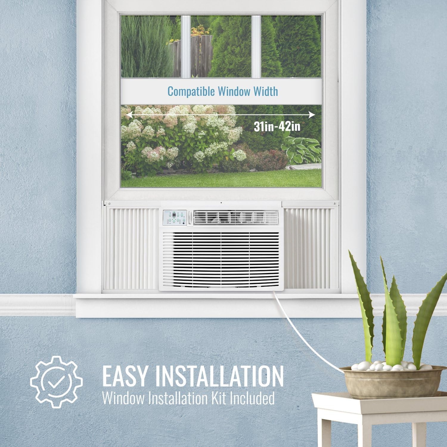 Keystone 23,200 BTU Window Air Conditioner with 16,000 BTU Supplemental Heat …