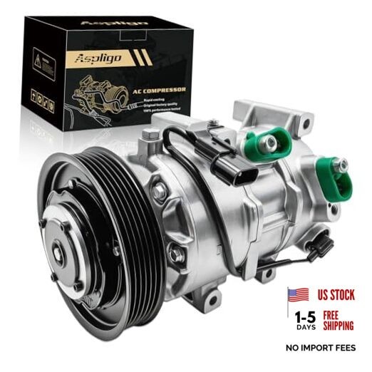 Air Conditioner AC Compressor with Clutch Fits forAccent 1.6L 2012-2017, Rio