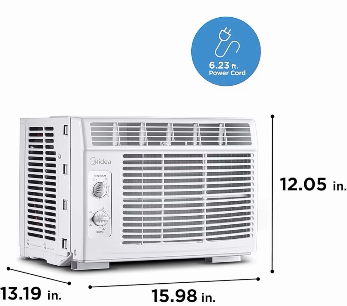 Midea 5,000 BTU EasyCool Small Window Air Conditioner – Cool up to 150 Sq. Ft