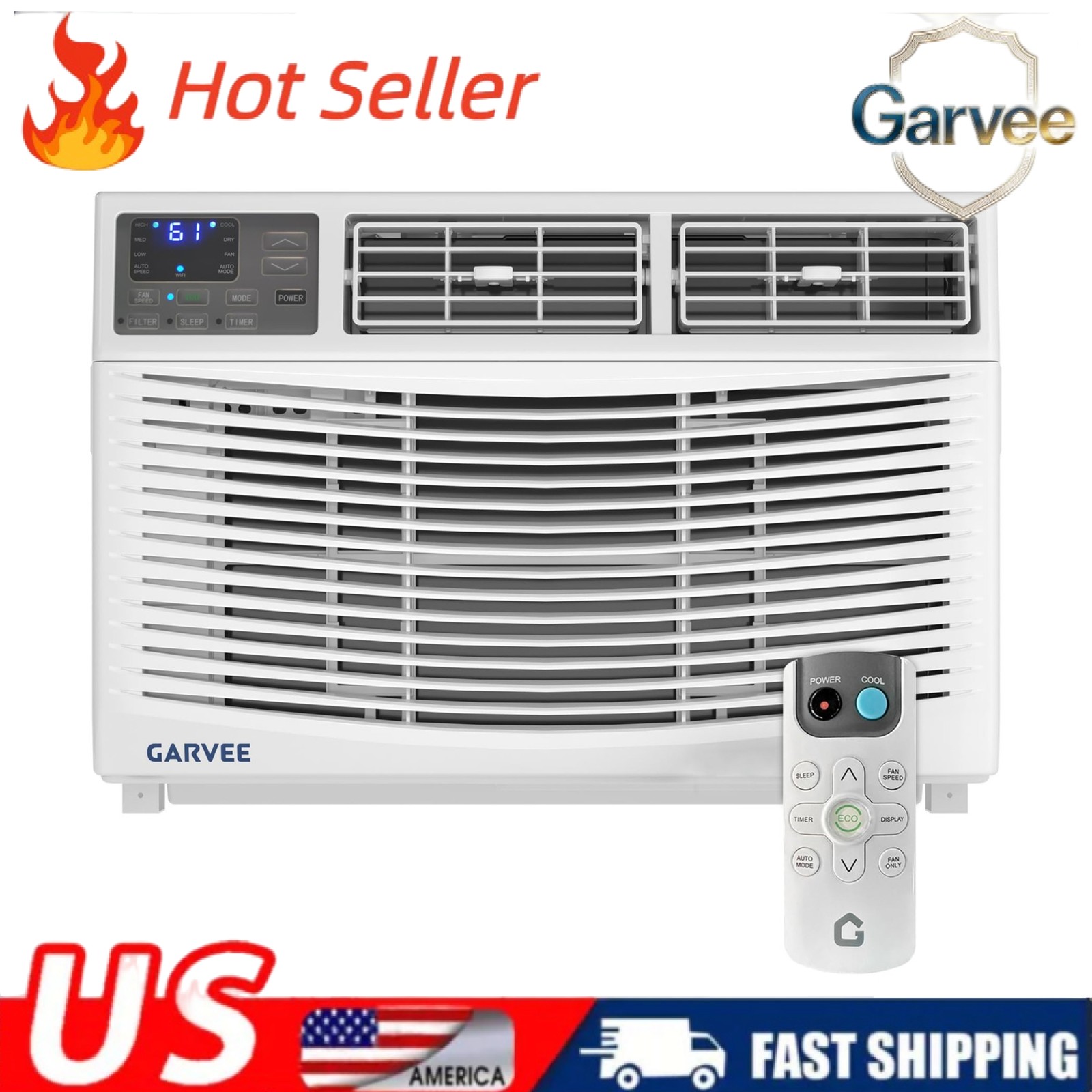 Window Air Conditioner Quiet 12000 BTU 3 Cooling & Fan Speeds Cools 550 Sq. Ft