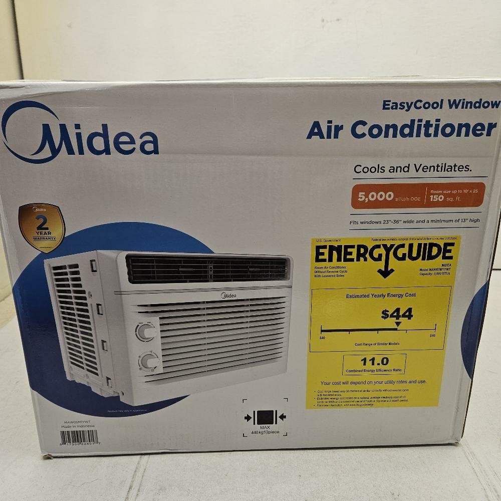 Midea 5,000 BTU Window Air Conditioner, Cools 150 Sq. Ft. Reusable Filter/Remote