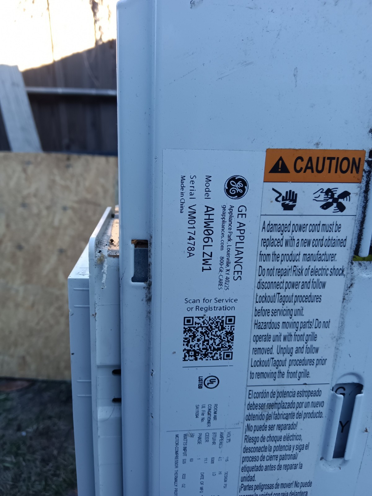 GE AHW06LZW1 Room Air Conditioner- Transformer 0014500018A