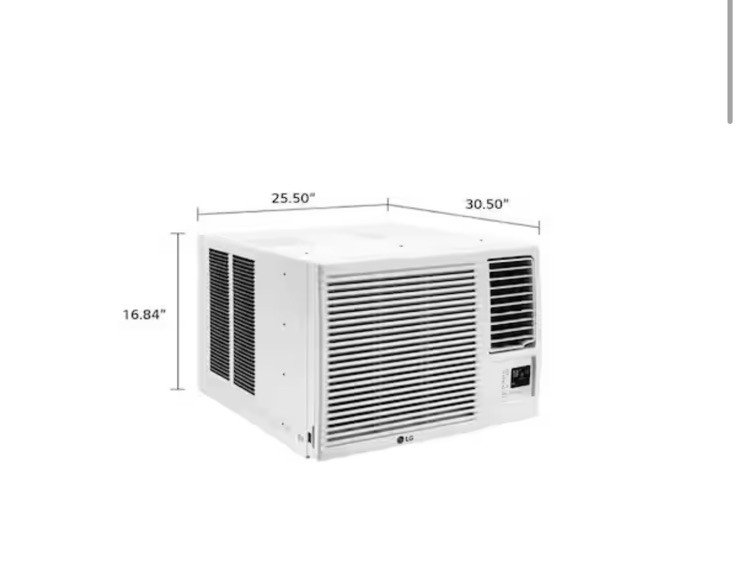 LG 18,000 BTU Window Air Conditioner Heat 230/208V 1,000 Sq.Ft. LW1823HR – WHITE