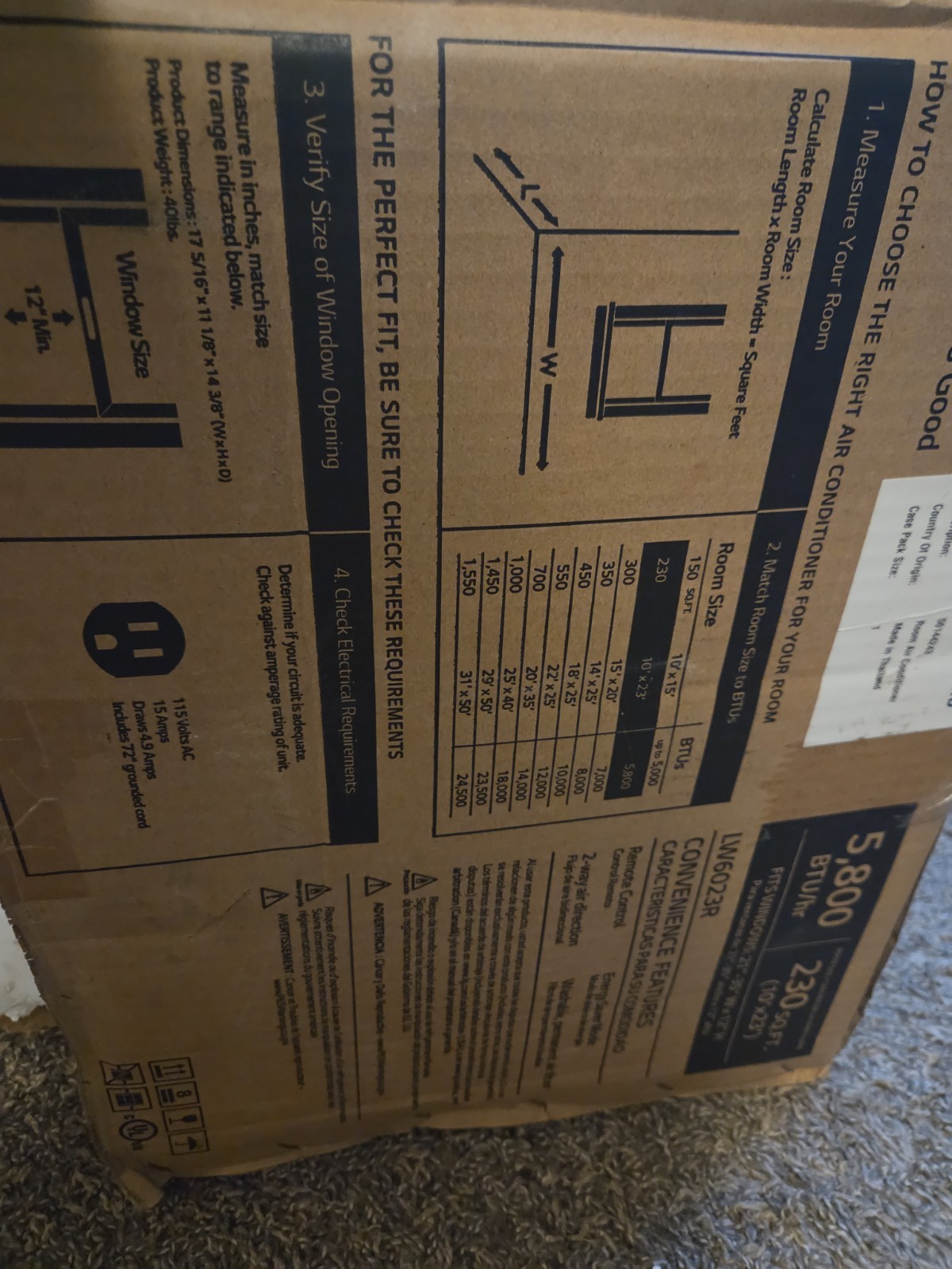 LG 5800 BTU Window Air Conditioners [2023 New] Remote Control Ultra-Quiet Compac